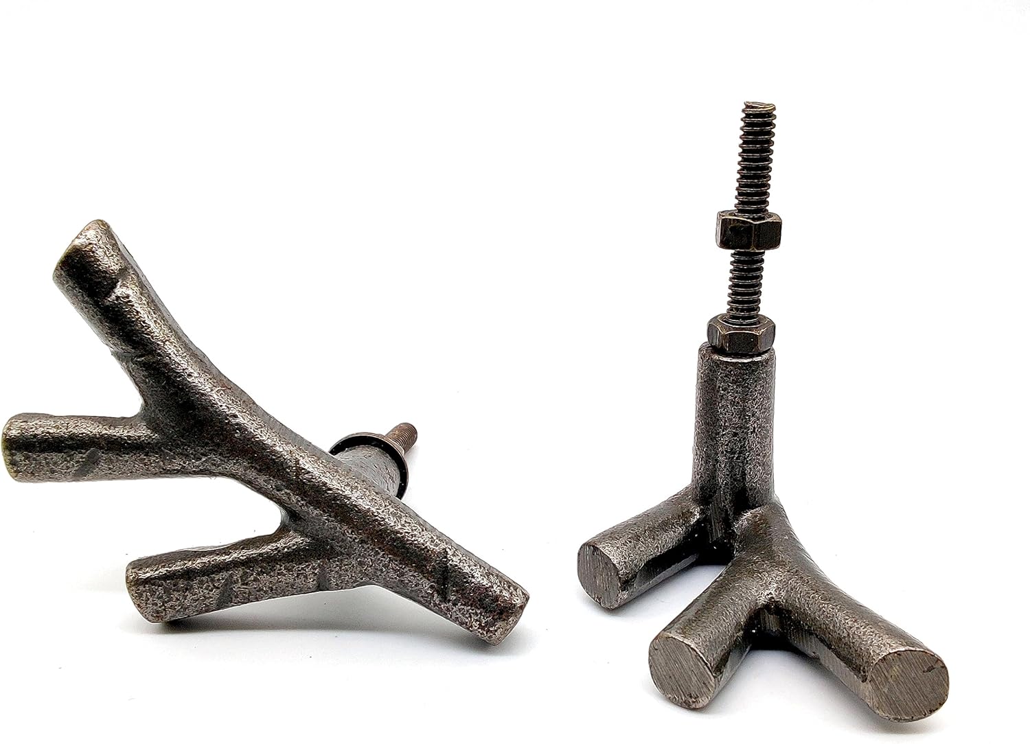 5MOONSUN5's Twig Branch Cabinet Knobs Black Tree Branch Handles, Cast Iron Single Hole Drawer Pulls Vintage Dresser Handles, Farmhouse Cupboard Handles Decorative Pull for Kitchen Set of 2