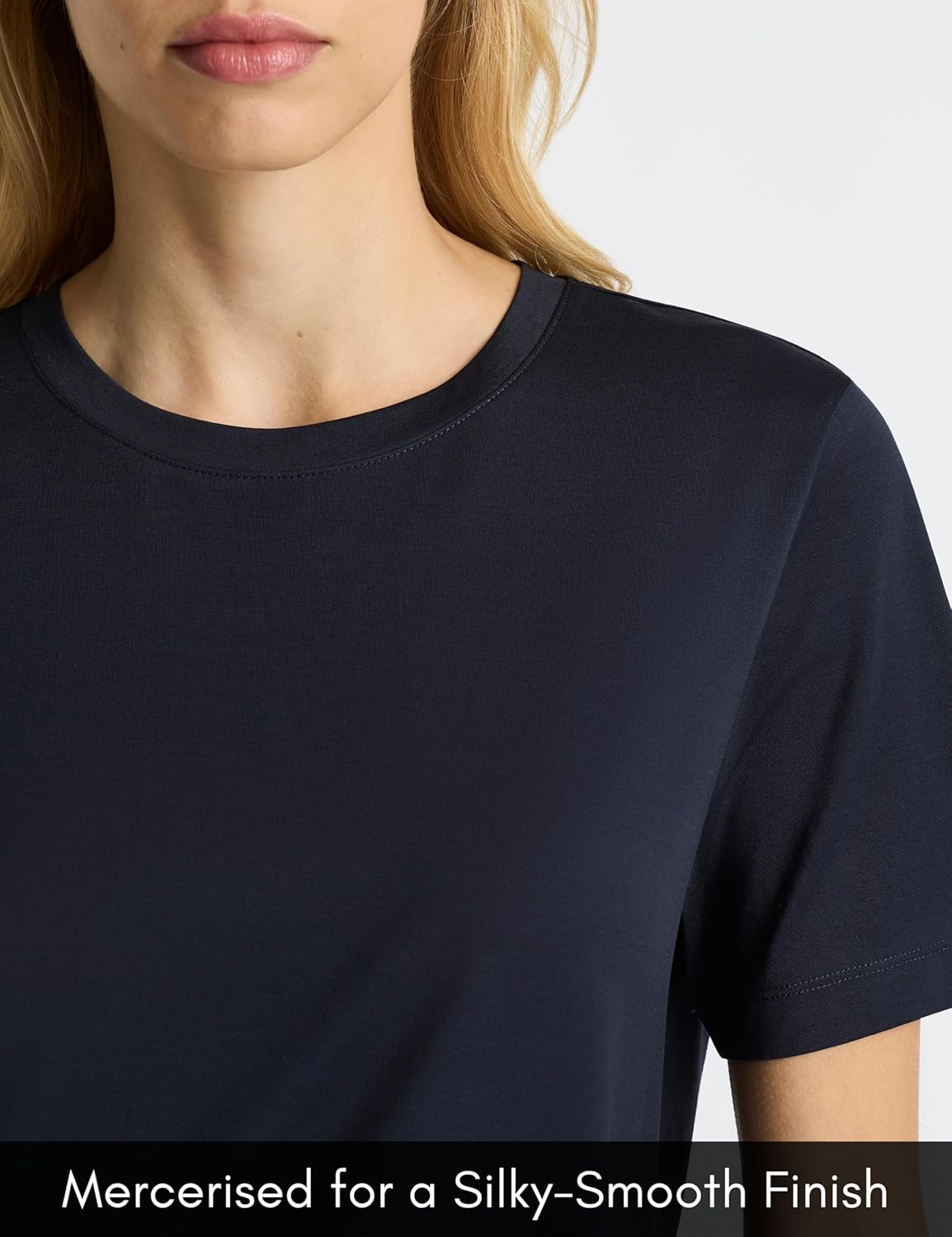 Women’s Supima® Mercerised Cotton T-Shirt – USA-Grown Cotton, Luxury Finish, Crew Neck, Short Sleeve, Flattering Fit - Image 5