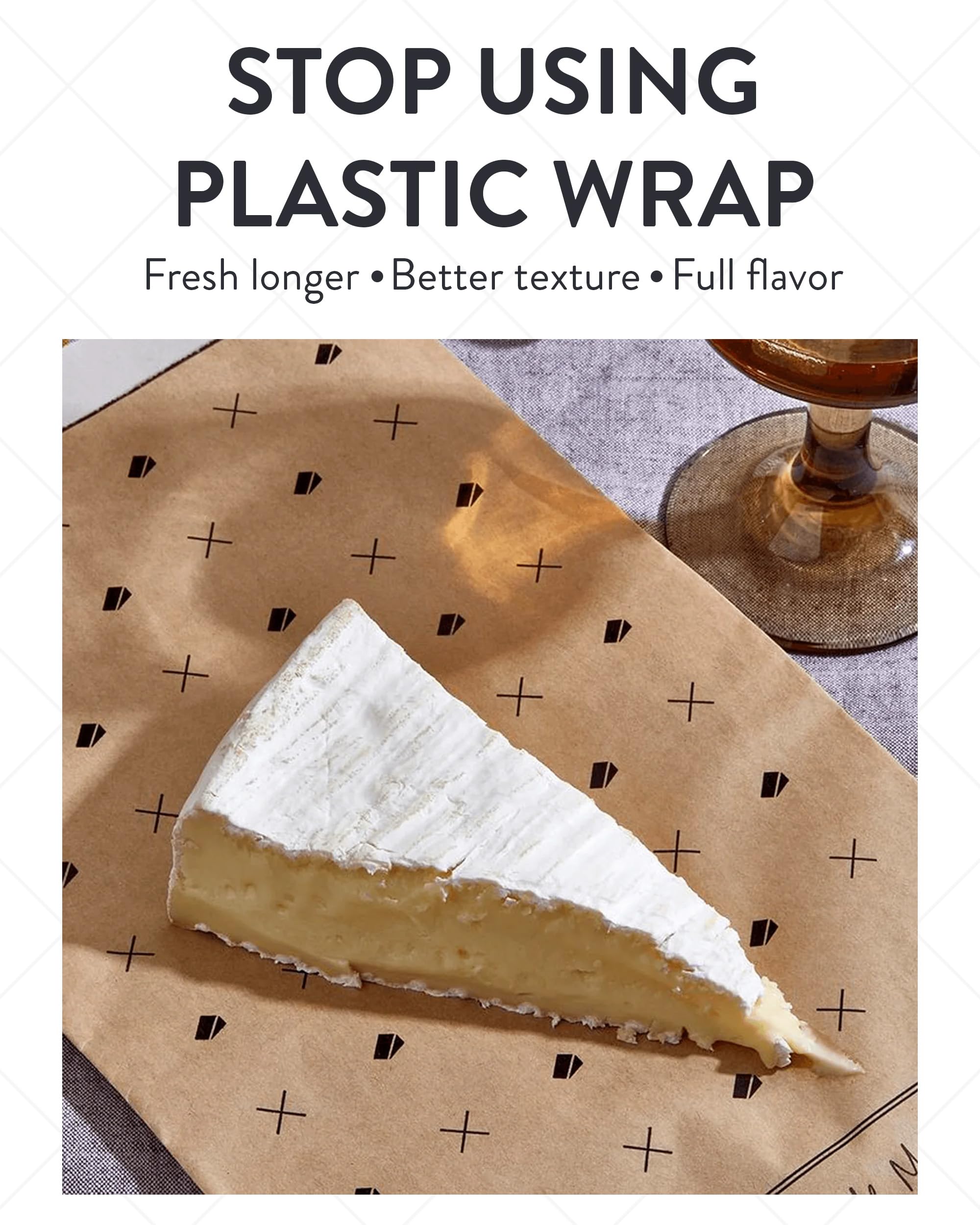 Formaticum Aufbewahrungsbeutel für Käse, 6,25 x 11, 60 Stück | Wachspapier, professionelle Qualität, poröses braunes Papier, aus Frankreich
