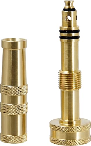 Miniatura 3 de Twinkle Star Boquilla de manguera giratoria ajustable de latón resistente, paquete de 2, TWIS3432