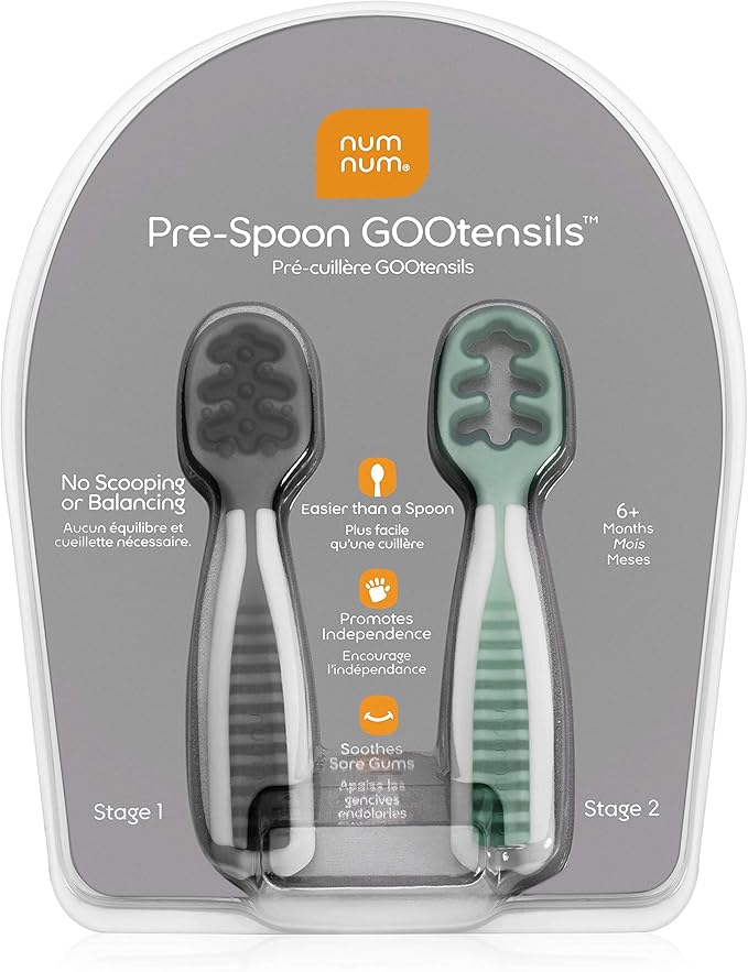 NumNum Baby Weaning Spoons | 2 Silicone Spoons (Steps 1 + 2) | #1 ...