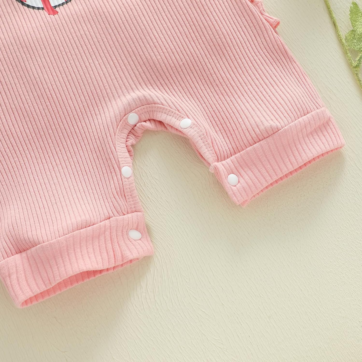 Baby Girl Baseball Outfit Letter Print Short Sleeve Ribbed Knit Romper Infant Bodysuit Newborn Spring Clothes Headband - Image 7
