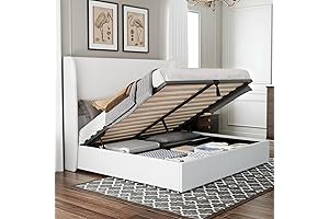 Jocisland Queen Size Bed Frame - An Oasis of Comfort and Storage in White