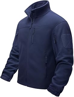 Fleece Jacket Men Full-Zip Coats With Pockets Warm Tactical Jackets Windproof Jacket Winter Outwear