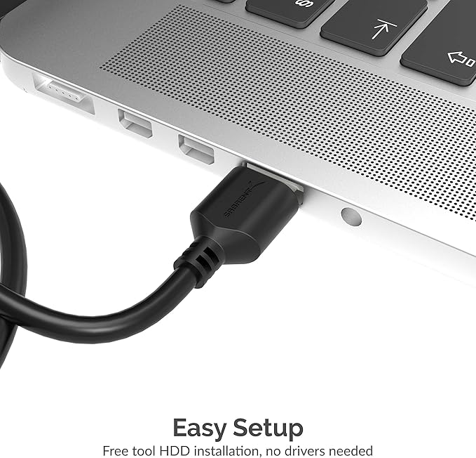 Adaptador USB 3.0 a SATA de 2.5" para SSD y HDD de laptop, SABRENT miniatura 5