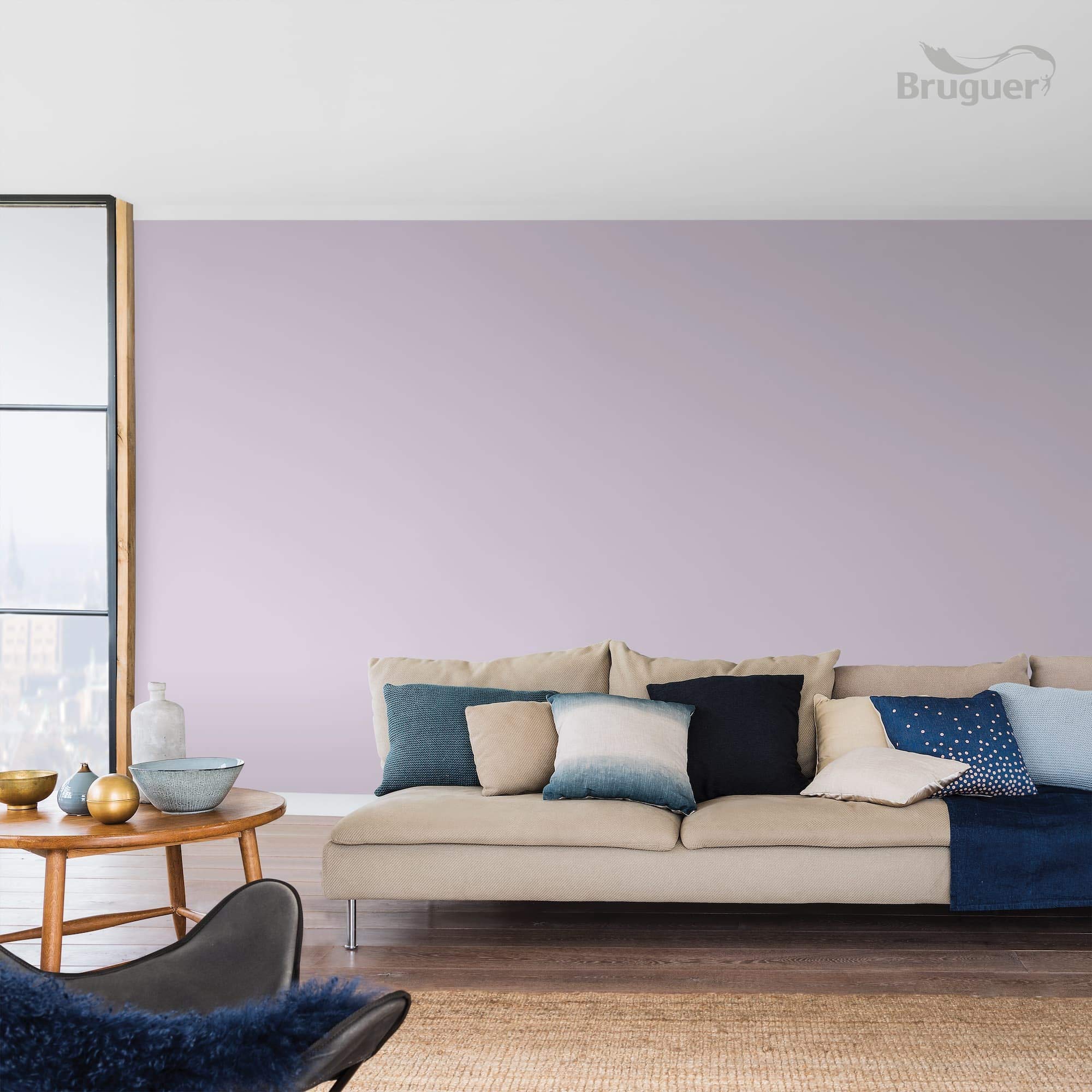 Bruguer Colores del Mundo, Pintura acrilica para paredes monocapa Japón Violeta Suave 4 L