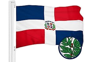 G128 Dominican Republic Embroidered Flag (3x5 Ft)
