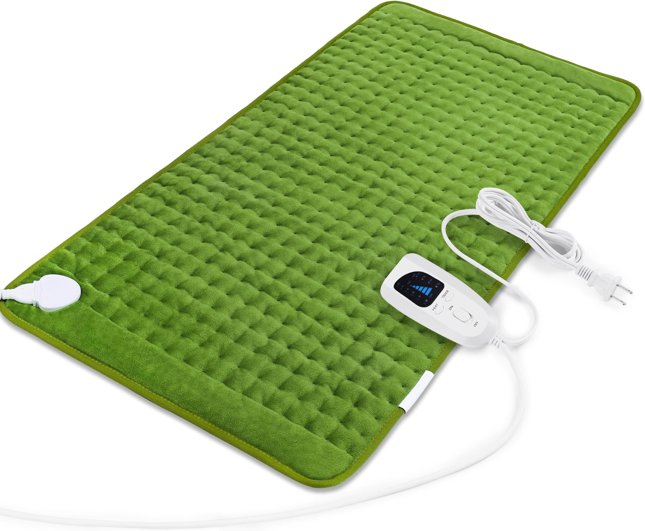 Heating Pad-Electric Heating Pads for Back,Neck,Abdomen,Moist Heated Pad for Shoulder,Knee,Hot Pad for Arms and Legs,Dry&Moist Heat & Auto Shut Off(Military Green, 33''×17'')