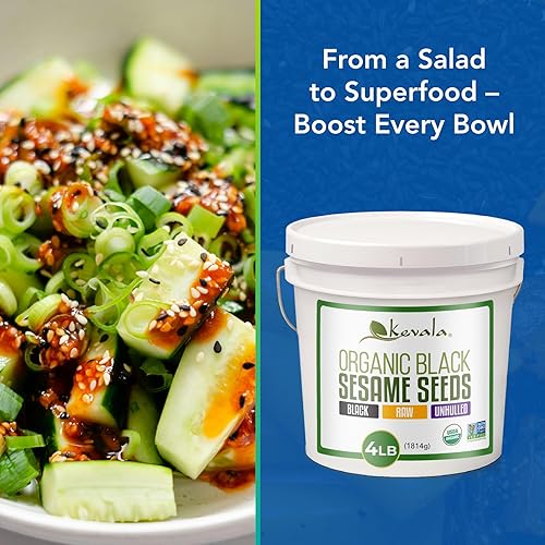 Miniatura 4 de Semillas de sésamo negro orgánico Kavala 4 lbs (crudas)