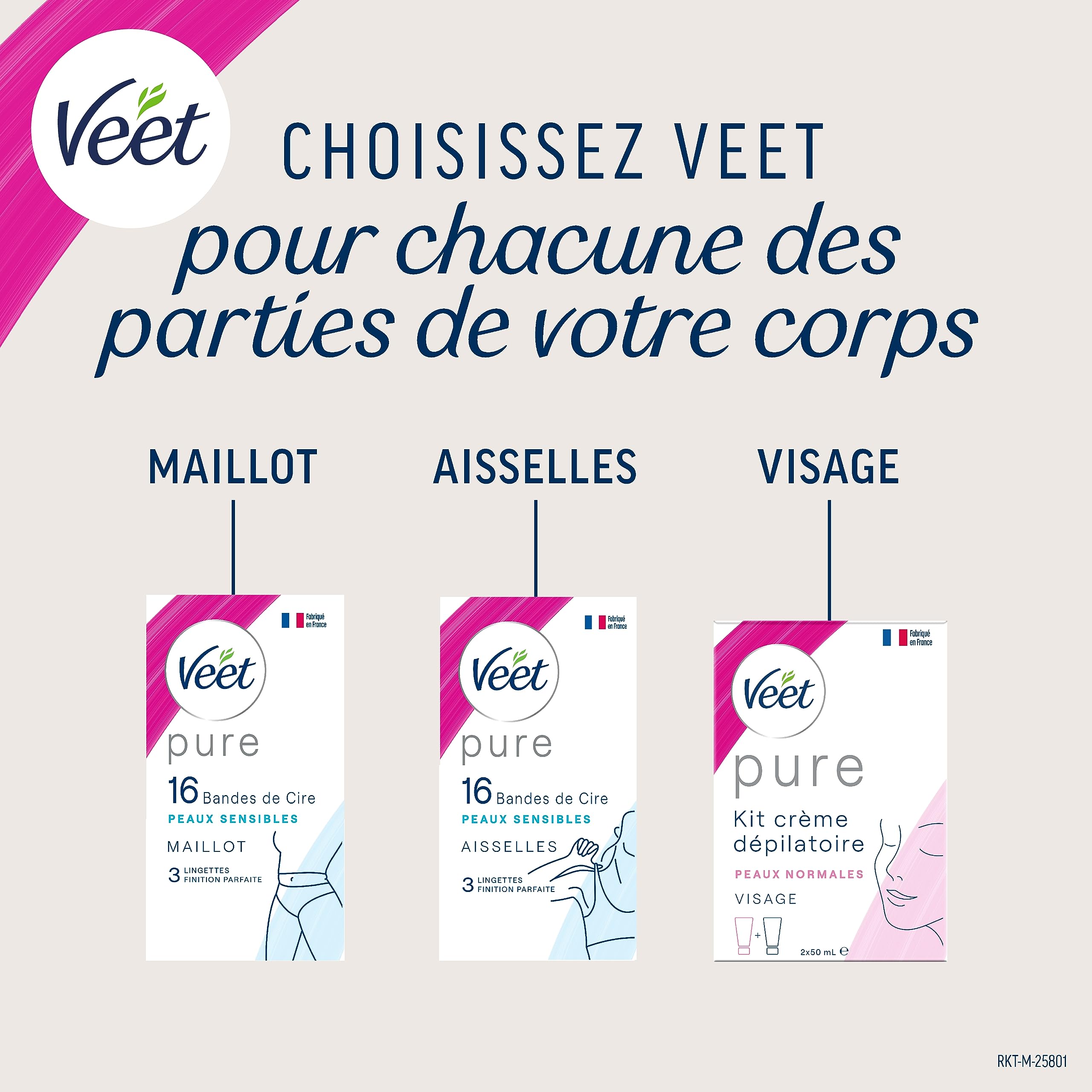 Veet Minima Crema depilatoria – Suavidad duradera después de la depilación – Piel normal – Tubo de 200 ml (3 unidades)