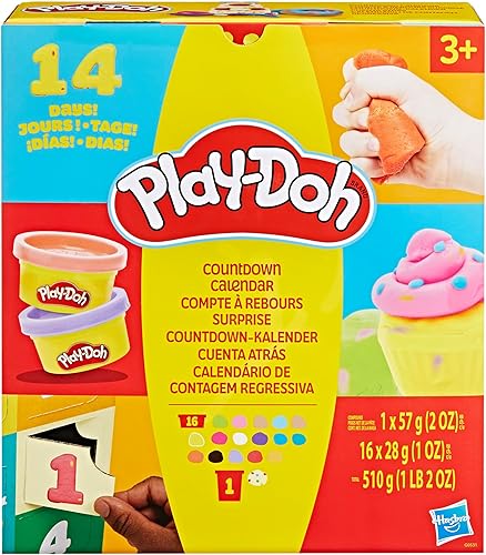 Miniatura 2 de Play-Doh Calendario de cuenta regresiva para niños a partir de 3 años, 14 días para cumpleaños, vacaciones, fiesta, regreso a clases y más,