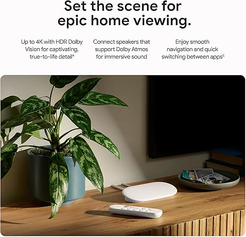 Miniatura 2 de Google TV Streamer 4K - Entretenimiento de transmisión rápida en tu televisor con control remoto de búsqueda por voz - Mira películas, programas, TV