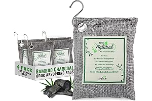 Asani Air Purifier Bags with Bamboo Activated Charcoal (Purifying Pack of 4)...