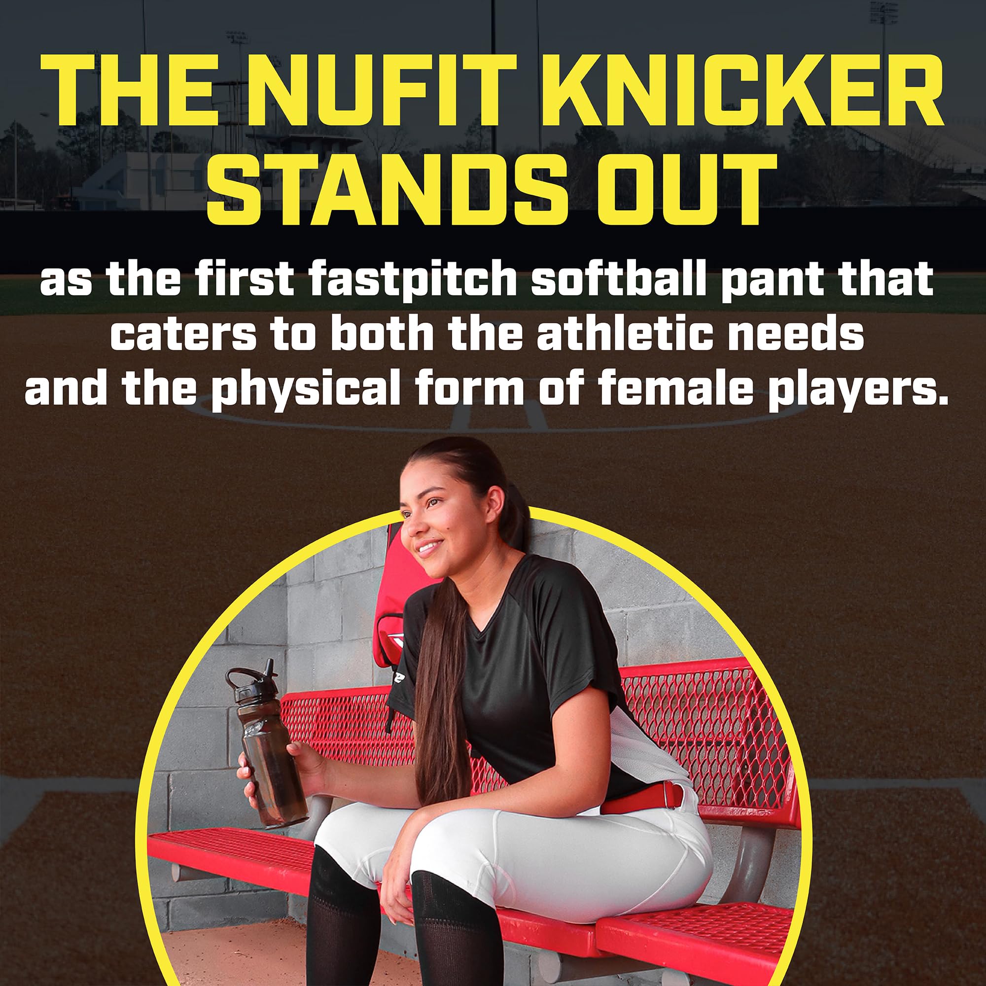 3N2 NuFit Pro 3/4-Softball-Höschen für Damen, Fastpitch Softball-Hose mit verstärkten Knien und Gleitzonen