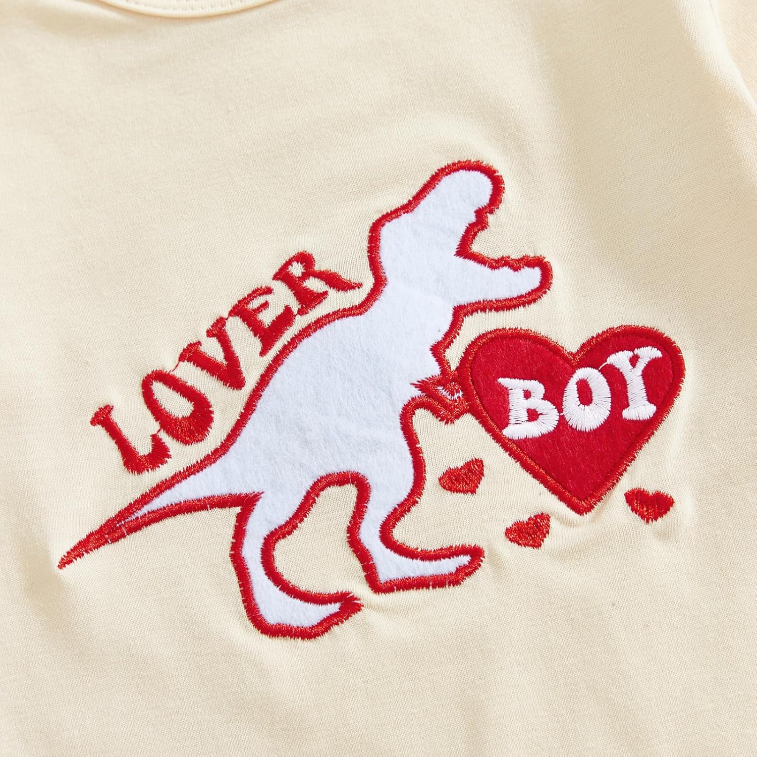 Kuriozud Baby My First Valentine's Outfits Long Sleeve Romper Bodysuit Top Pants Hat 3 Piece Clothes Set - Image 6