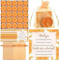 Vista 8 de 50 juegos de recuerdos de fiesta de baby shower, incluyendo 50 velas sin perfume para baby shower, bolsas de regalo, tarjetas para suministros