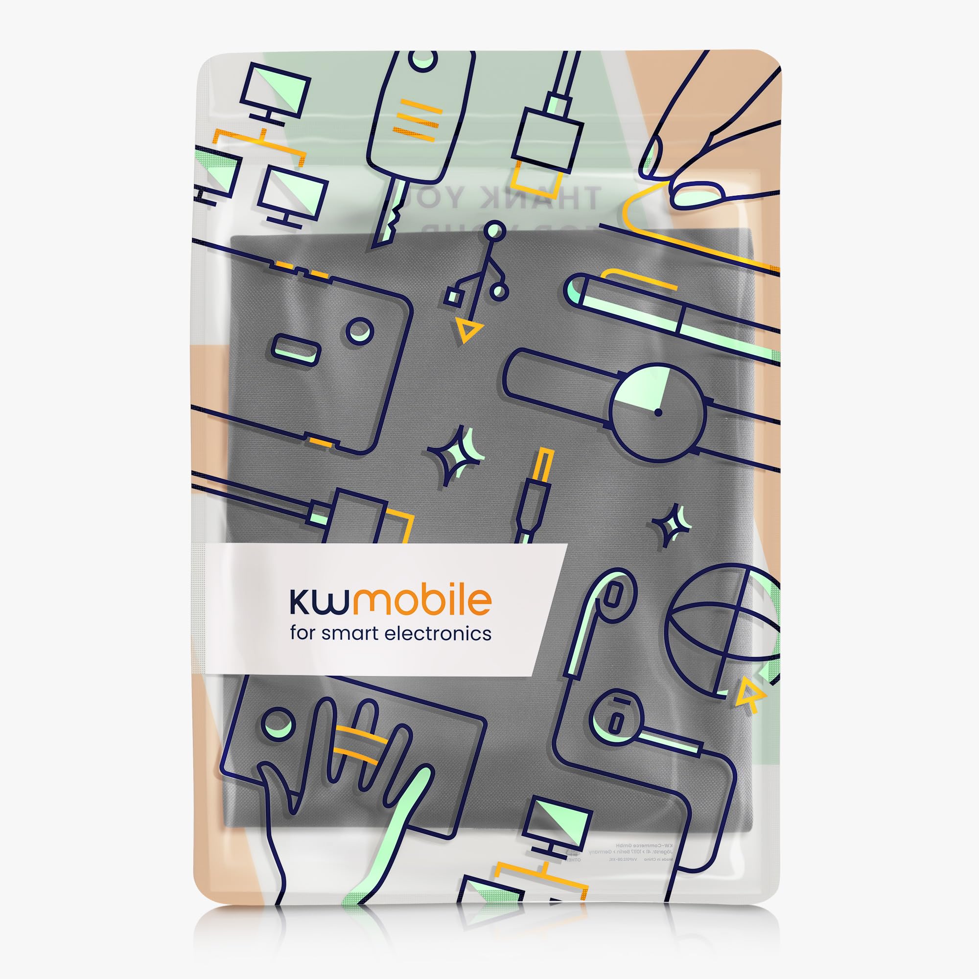 kwmobile Housse écran TV 55" - Housse de protection extérieur intempéries blanc-noir