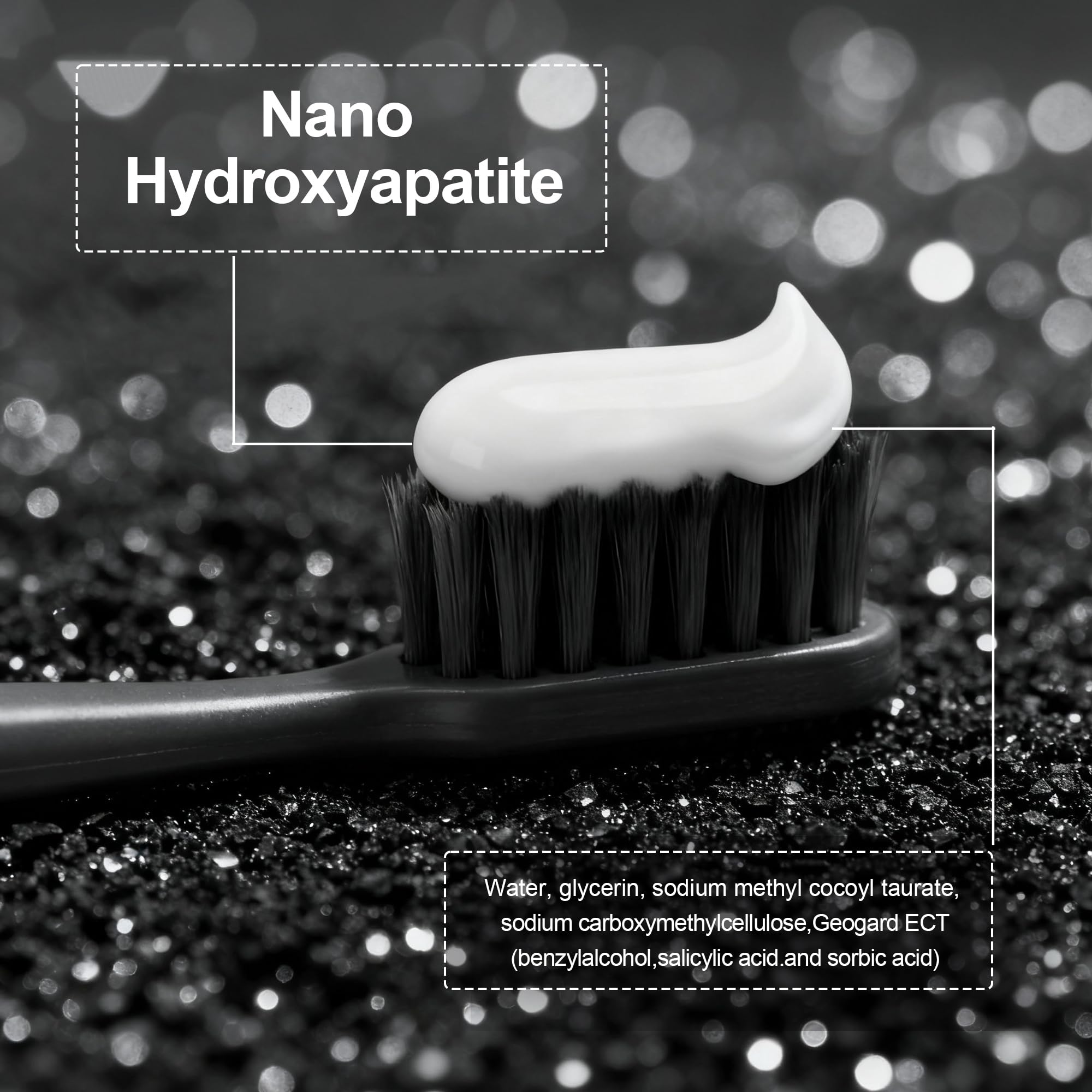 Dentifricio idrossiapatite al 7,5% per una protezione avanzata dello smalto, dentifricio nano idrossiapatite senza fluoro, formula delicata ed efficace, alito fresco, adatto per denti sensibili