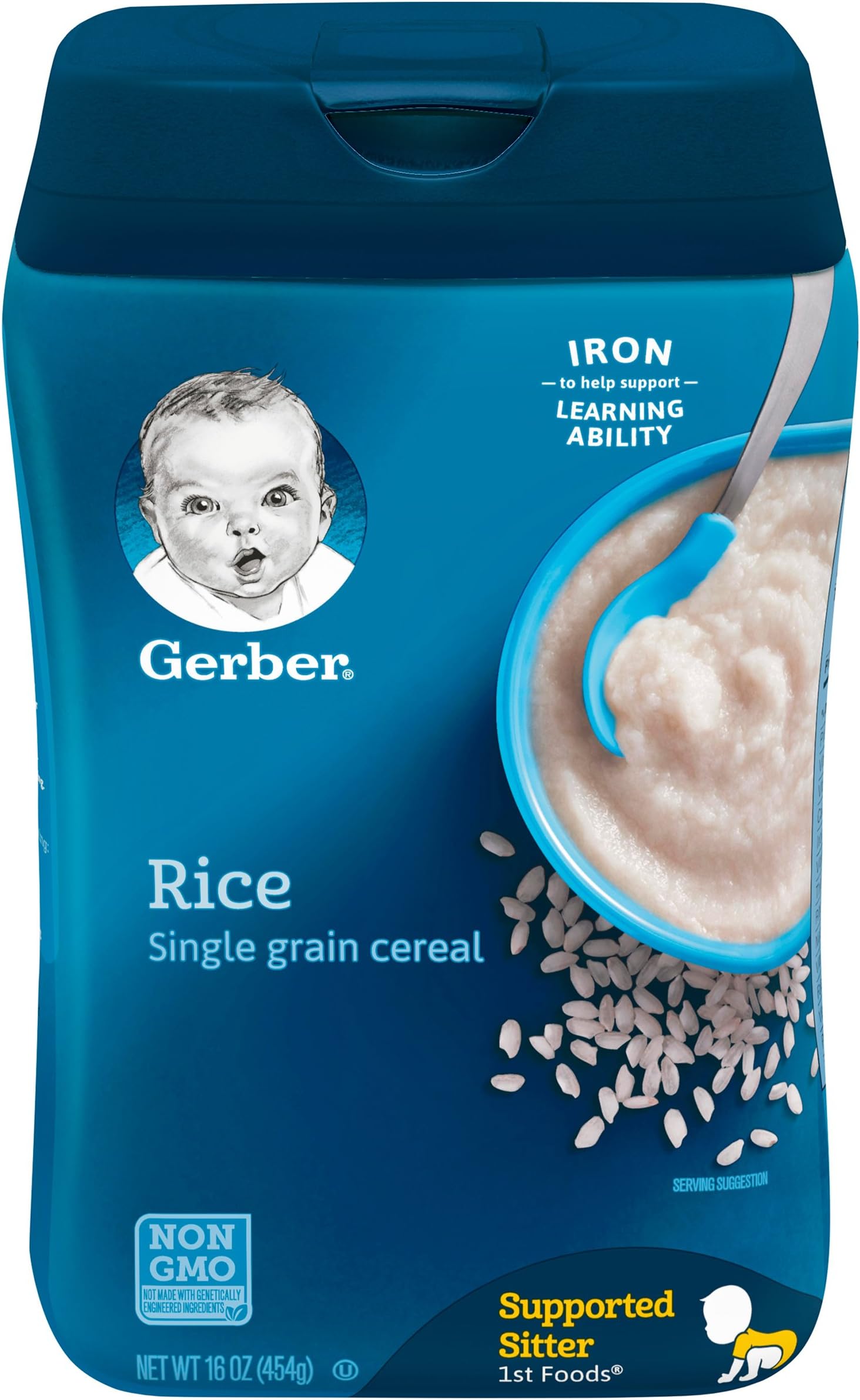 Gerber Baby Cereal Single-Grain Rice Baby Cereal, 16 Ounce