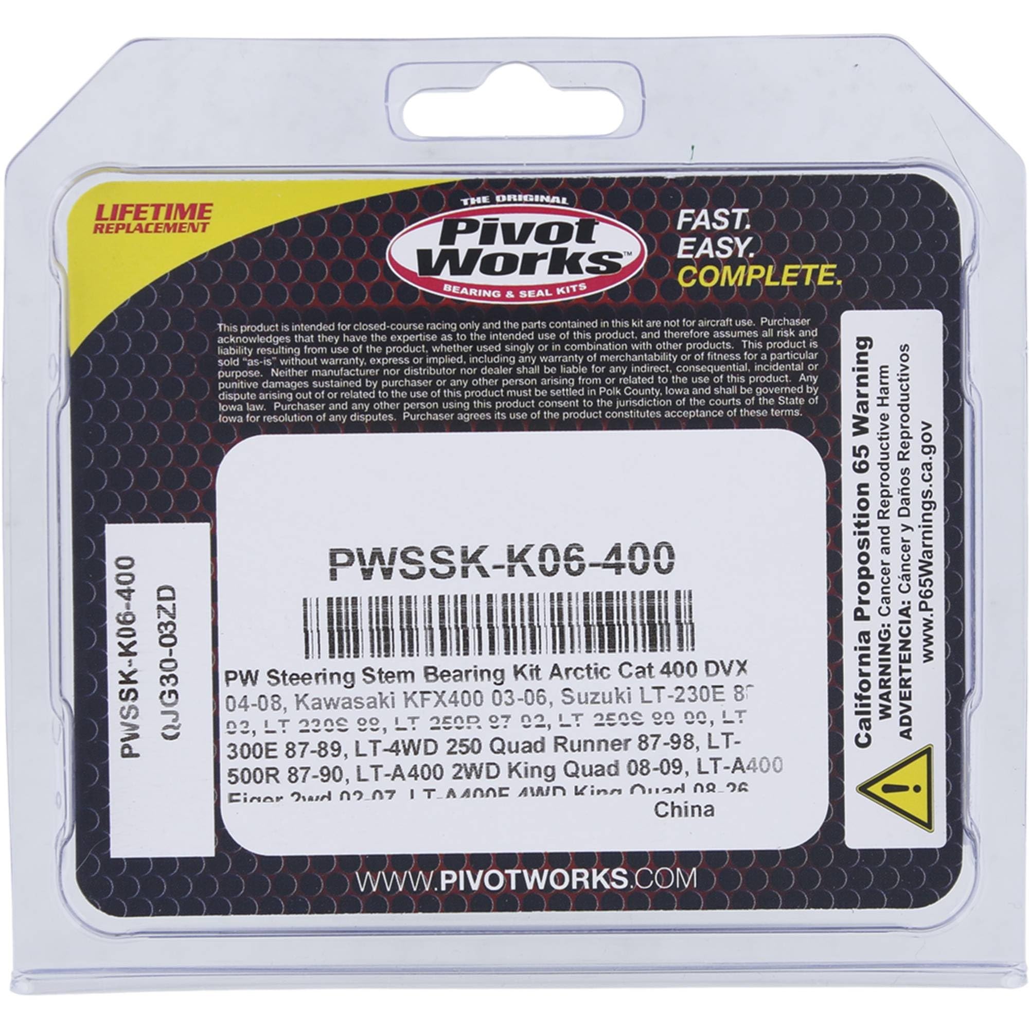 Amazon.com: Pivot Works PWSSK-K06-400 Steering Stem Bearing Kit