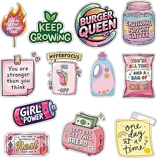 GTOTd Positive Motivational Funny Inspirational Fridge Magnet（12 Pack） Affirmation Merch Supplies Decor Accessory Cruise Door Room Decor Magnetic Bumper Cabinet Sticker Decal Reusable Vinyl