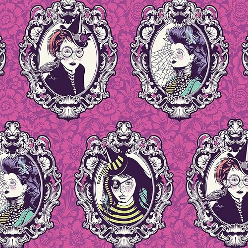 Miniatura 3 de Nightshade Déjà Vu Fat Quarter Bundle (8 piezas) por Tula Pink for Free Spirit 18 x 21 pulgadas (18.0 in x 21.0 in) Cortes de tela DIY Tela de