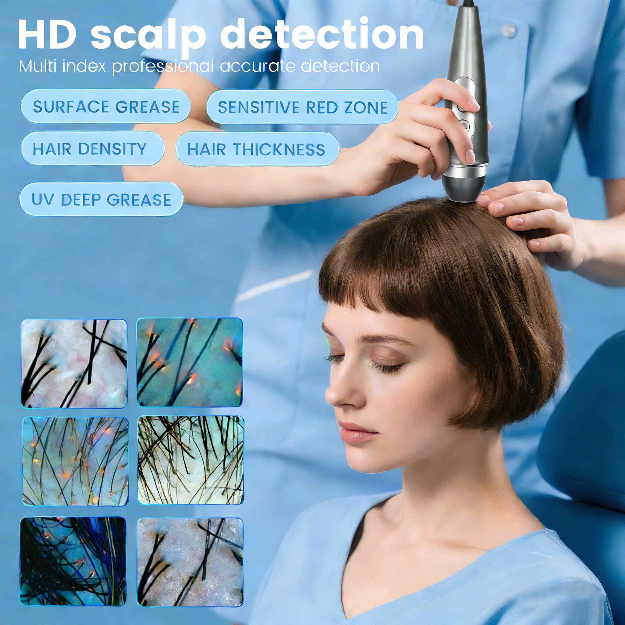 Analizzatore Cutaneo Professionale Scanner Multispettrale 21.5 Pollici per Analisi Acne Pigmentazione Raggi UV Microflora