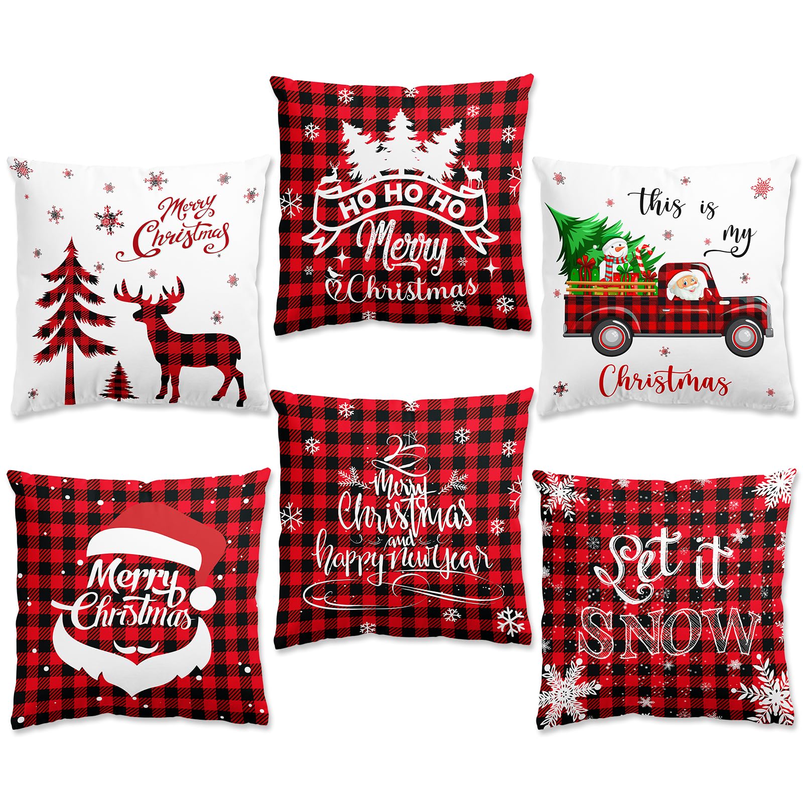Fundas Navideñas Para Cojines 45x45cm, Decoración Hogar, Almohada De Lino, Serie De Renos, Para Sofá