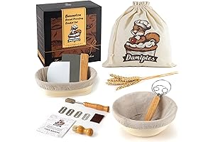 Natural Banneton Bread Proofing Basket Set
