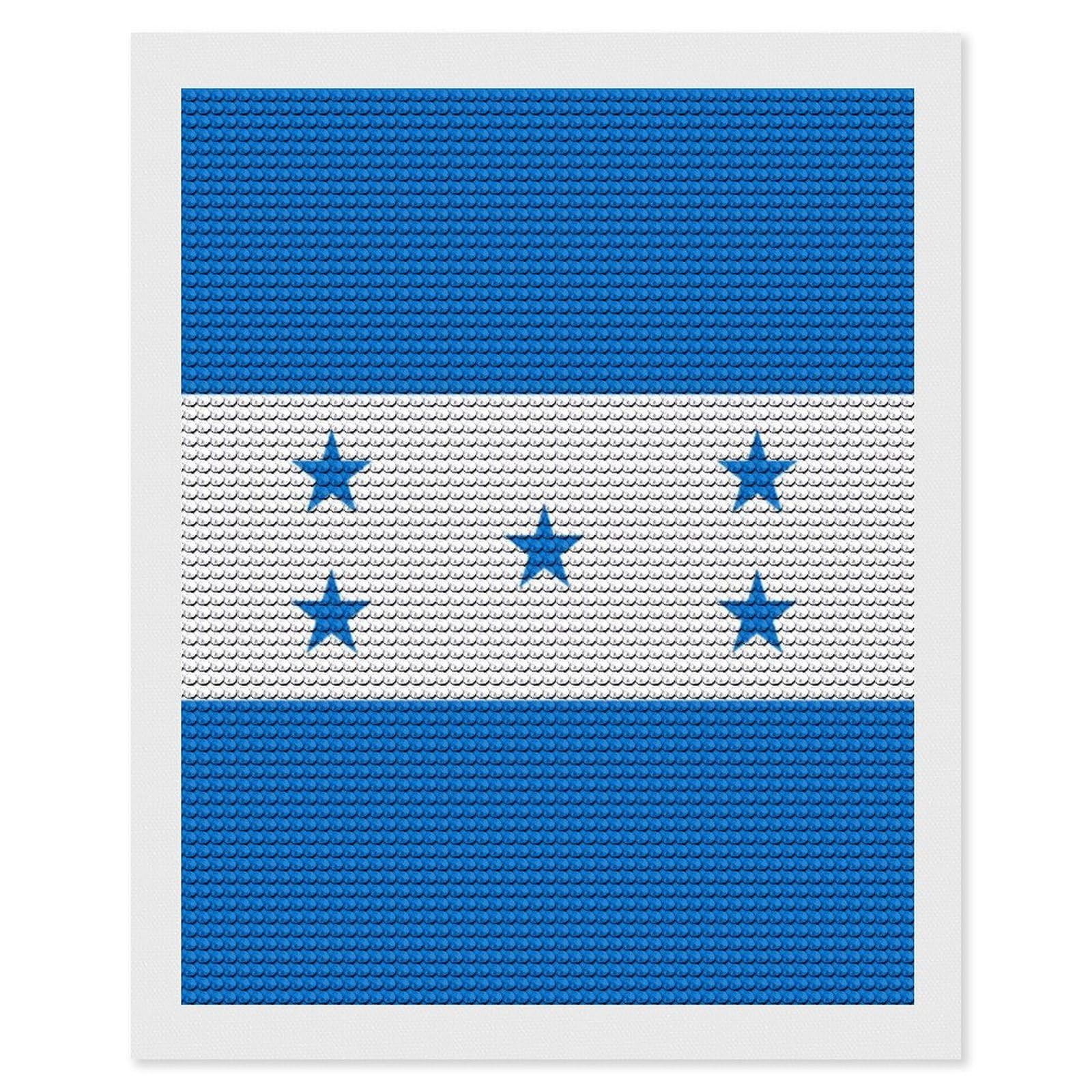 Nclqvjxzkhw Style Flag Of Honduras Diamond Art Painting For Adult Round Diamonds Pictures Arts Crafts Home Wall Decor 16"X20"
