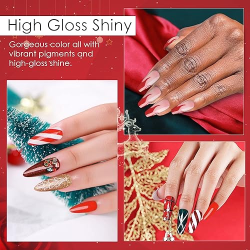 Miniatura 3 de ROSE ZYRAH ROSE Juego de 8 esmaltes de uñas de gel rojos, colección Bloody Mary, popular kit de esmalte de gel rojo brillante, regalo del día de San