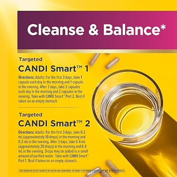 Renew Life Adult Cleanse - CandiSmart - 15-Day Yeast Cleansing Program - 2-Part Kit - Gluten & Dairy Free - 60 Vegetarian Capsules + 1 Fl. Oz. Tincture