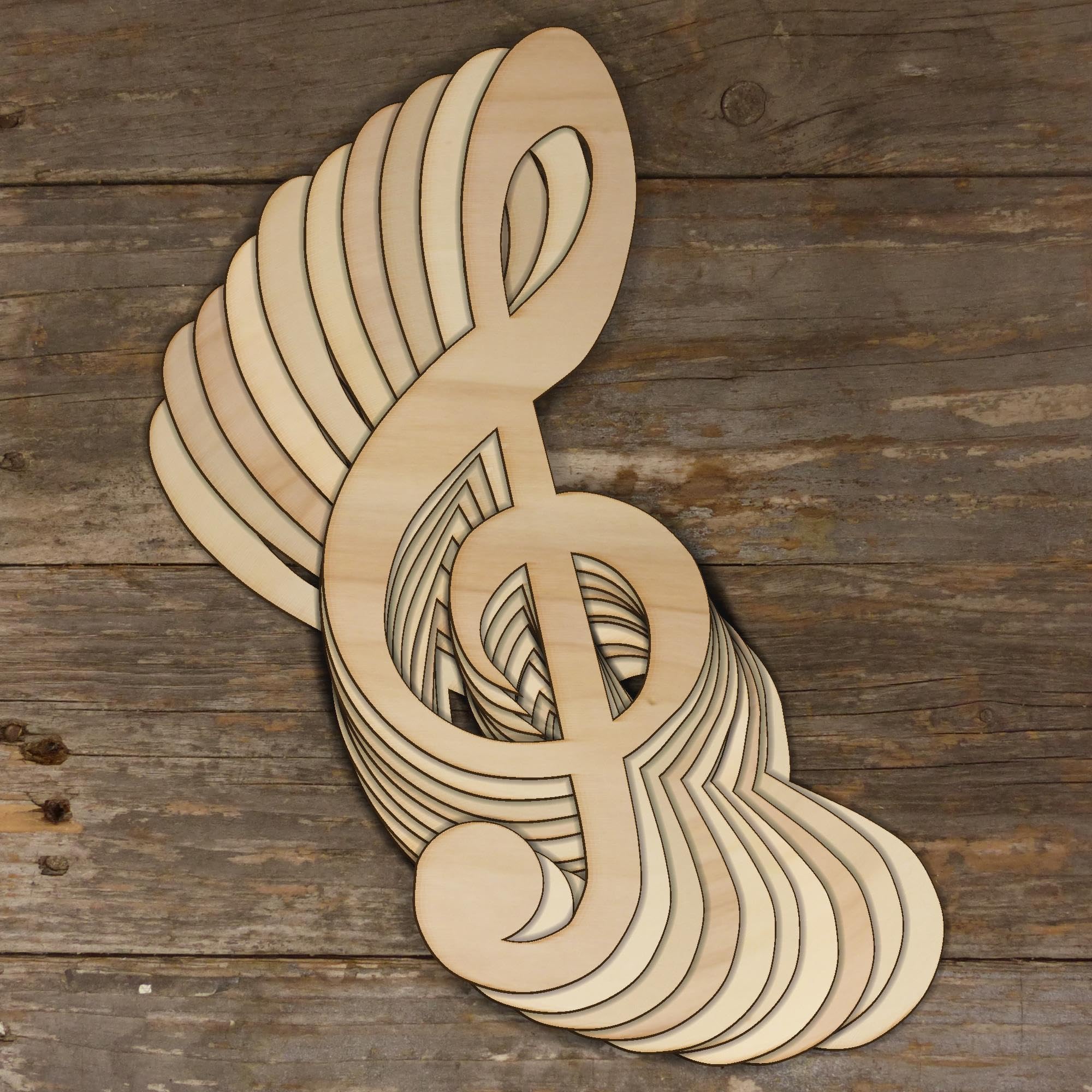 Diy Déco Chambre Musique Découpes Bois Notes De Musique - Lot 60 Pièces - 4 Modèles - 2.5mm D'épaisseur épaisseur 2.5mm