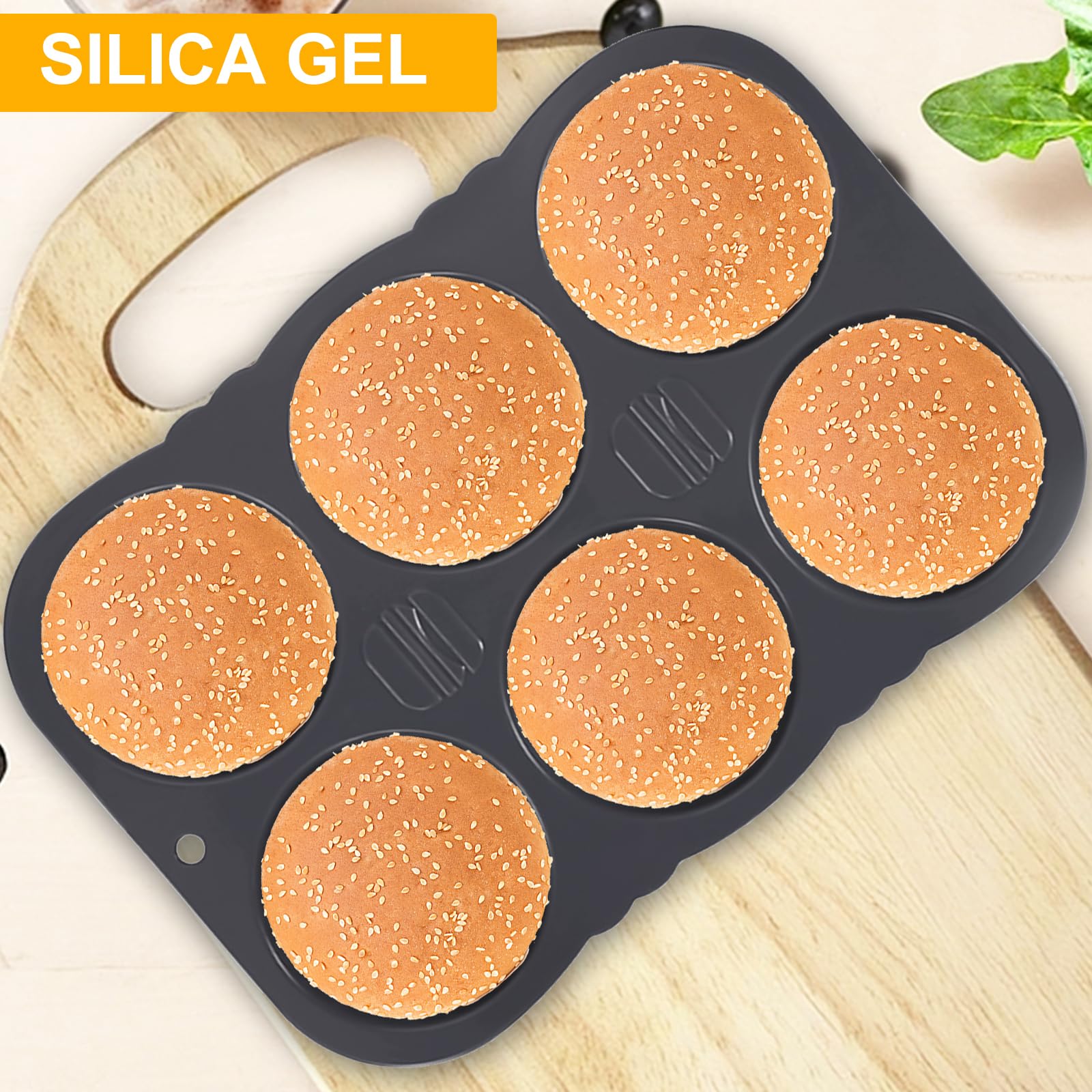 3 Stampi Rotondi In Silicone Per Muffin E Uova: 6 Cavità Da 7,6 Cm, Teglia Antiaderente Per Forno E Microonde, Confezione Multipla