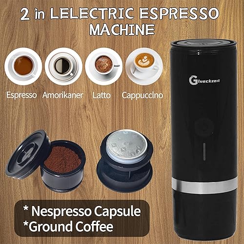 Miniatura 2 de Máquina de café espresso eléctrico que no requiere una extracción manual de presión de presión de espresso fragante, sin calefacción, compatible con