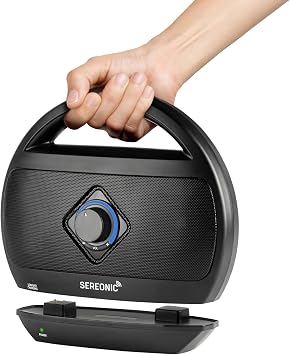 Portable Wireless TV Speakers - Ideal for TV Watching Without The Blaring Volume - Wireless Speakers Designed for Hard of Hearing, Elderly, and Seniors