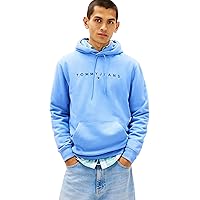Tommy Jeans Tjm Reg Linear Logo Hoodie Ext Dm0Dm20746, Felpa con Cappuccio