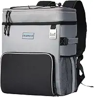 INSMEER Mochila térmica, refrigerador de praia isolado grande refrigerador de acampamento macio à prova de vazamento