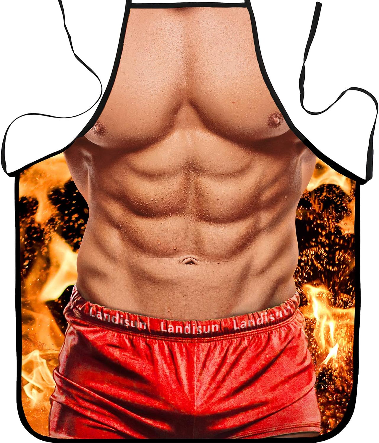 Landisun Apron Kitchen Chef Cooking Gag Gift Creative Funny Grilling Baking
