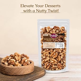 Rulop Walnuts Halves - California Walnuts - Premium Quality, Resealable Pouch, Nutrient-Rich (1kg)