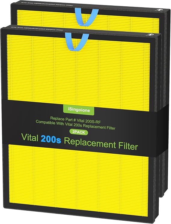 Vital 200S Pet Replacement Filter Compatible with LEVOIT Air Purifier | HEPA and High-Efficiency Activated Carbon Vital 200S-P Filter, Vital 200S-RF, LRF-V201-WUS– Captures Pet Dander, Odors, Dust