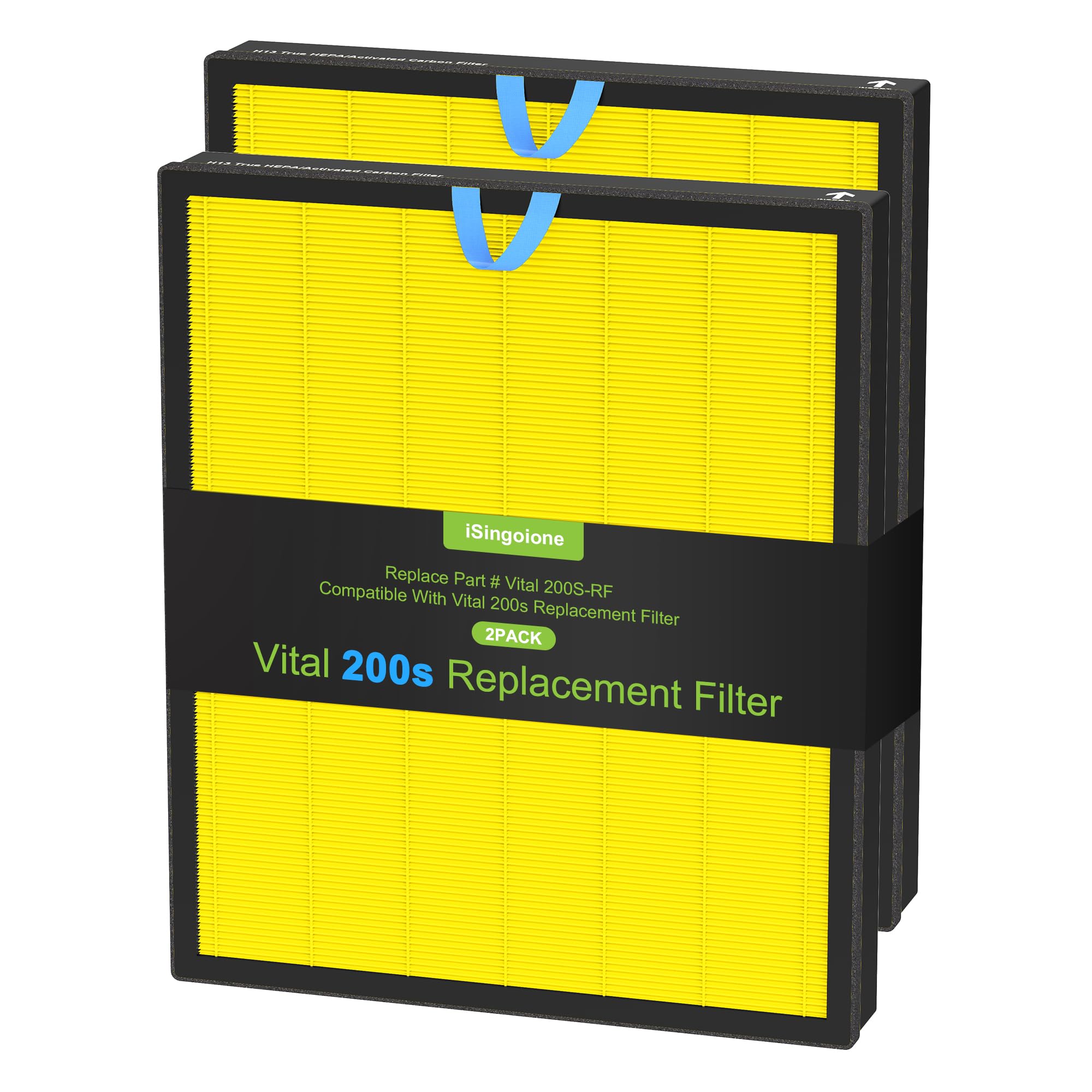 Vital 200S Pet Replacement Filter Compatible with LEVOIT Vital 200S Smart Air Purifier, 3-in-1 H13 True HEPA and High-Efficiency Activated Carbon Filter Version Vital 200S-RF-PA（LRF-V201-YUS) 2 Pack