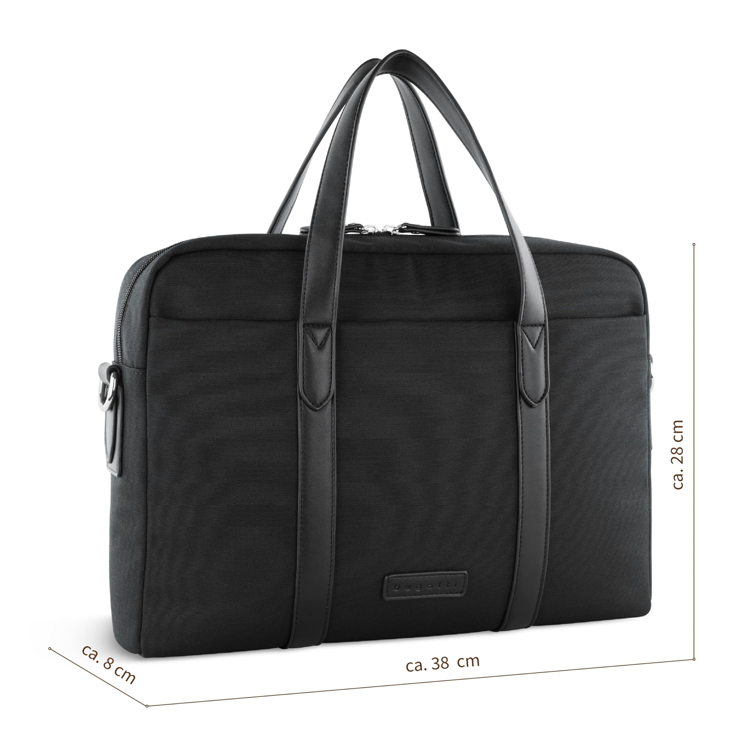 bugatti Maro Herren-Aktentasche aus Polyester, Business-Tasche mit Laptopfach ca. 15"
