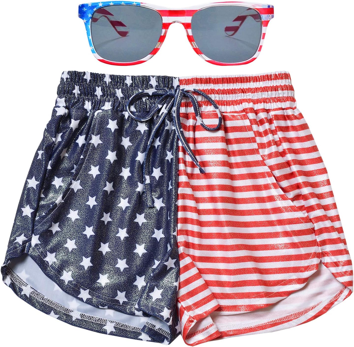 Women's Metallic Shorts Summer Sparkly Hot Outfit Shiny Short Pants