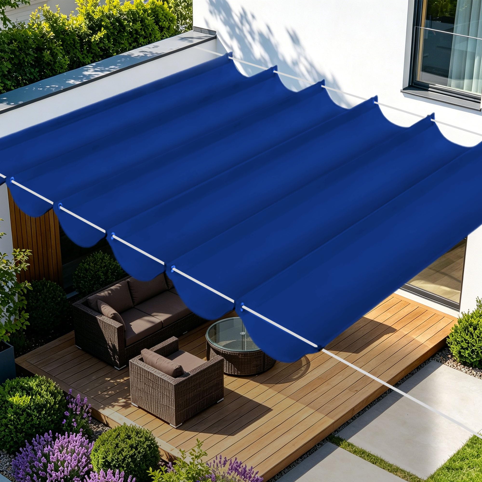 Voile d'ombrage 100x100 cm pour patio et jardin à l'abri de la pluie