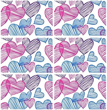 Heart Sketch Simple modern oversized placemats for dining table spring decor farmhouse plate mates 6 Piecing 12x18