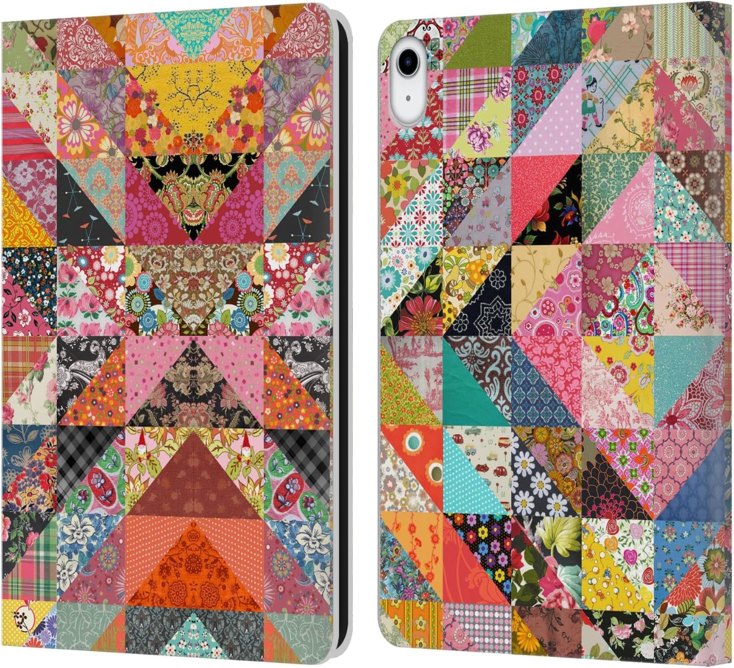 Head Case Designs Officially Licensed Rachel Caldwell Quilt Patterns Leather Wallet Case Compatible with Apple iPad 10.9 2022/2025