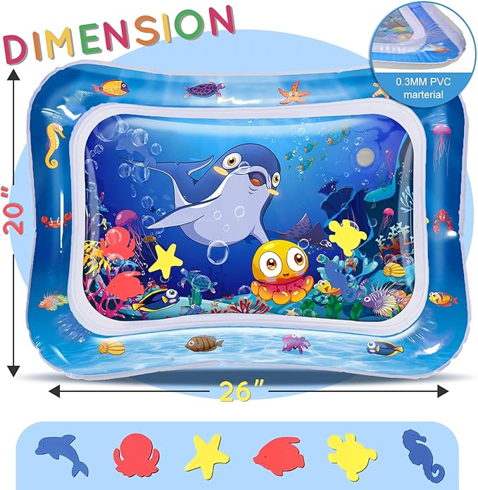 Infinno Tapete de Agua Tummy Time para Bebés 3-12 Meses miniatura 2