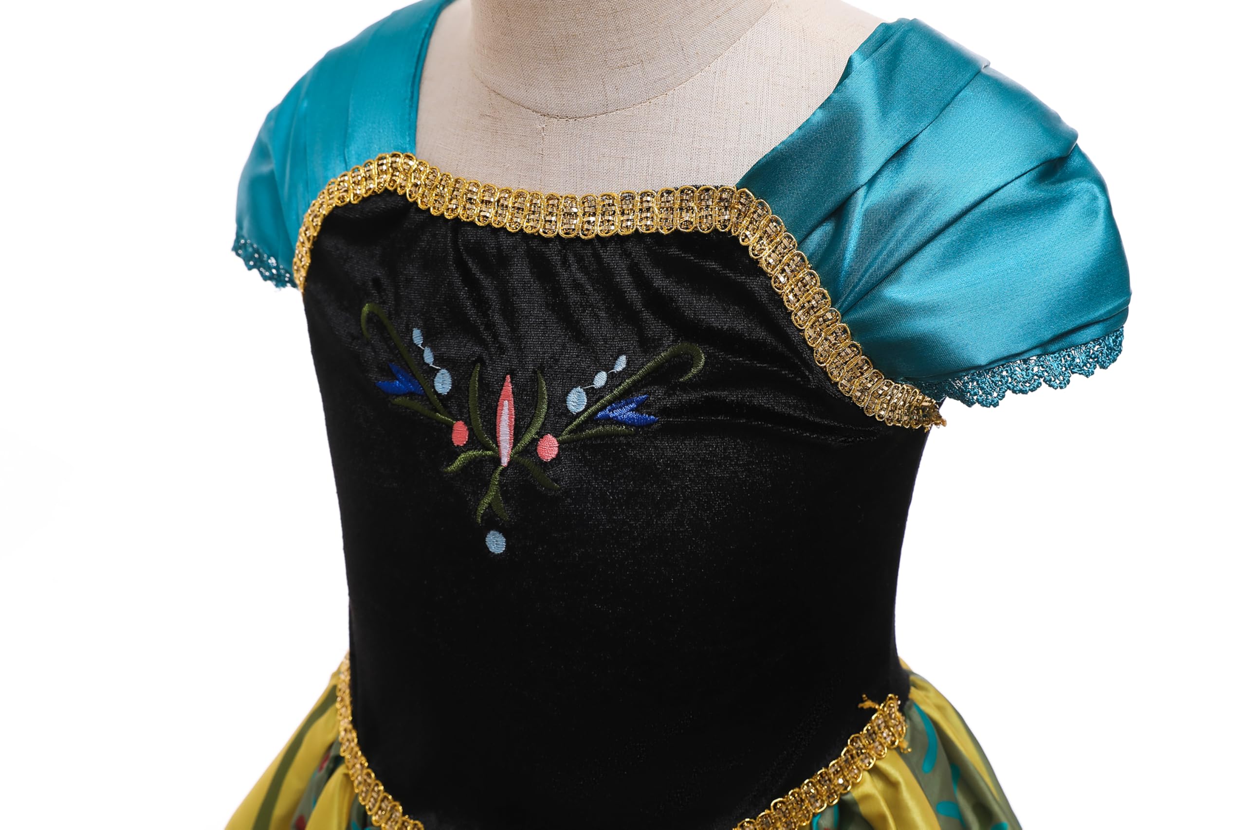 ELSA & ANNA® E316 Meisjes Sneeuw Koningin Prinses Kostuum Party Outfit Cosplay Kleding Fancy Jurk (4-5 jaar