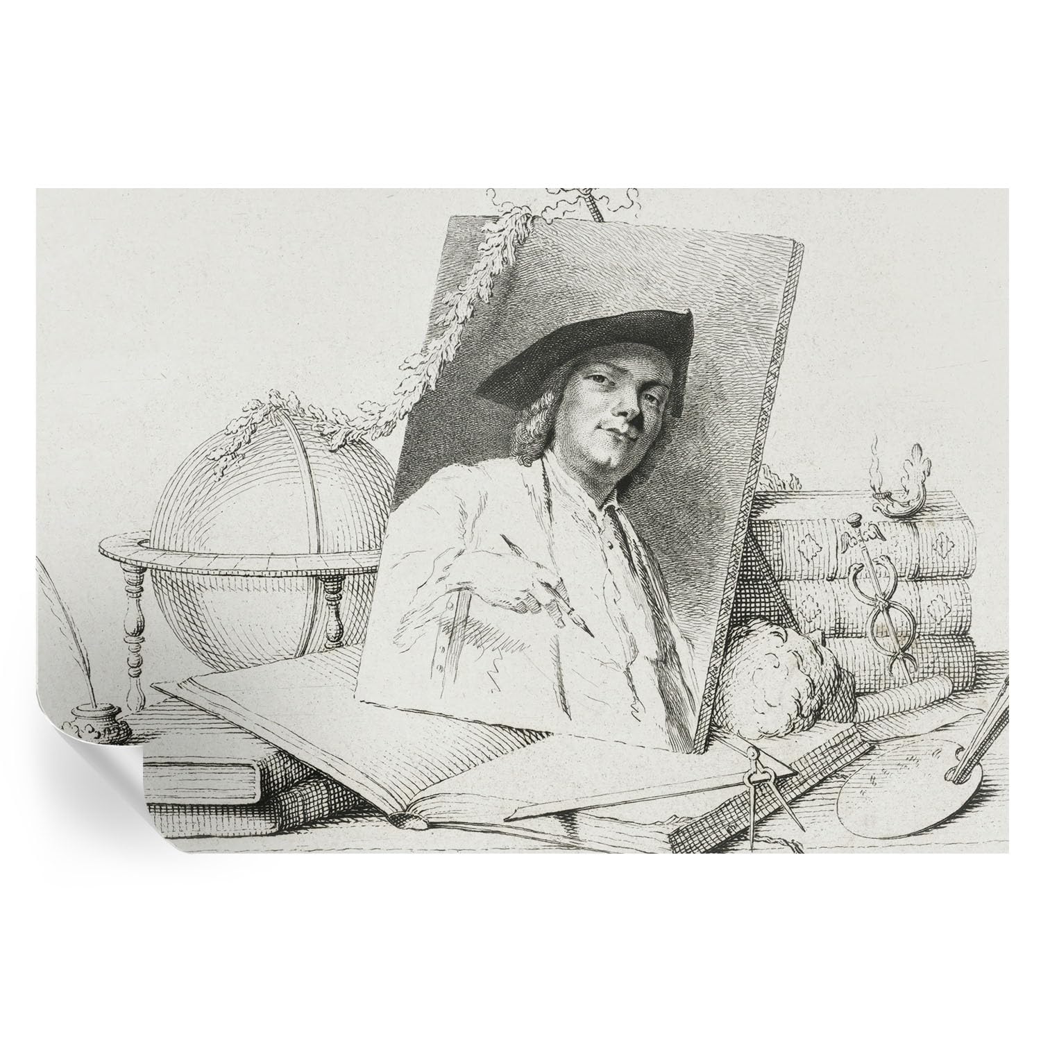 Mural retrato artístico 152x104 cm para decorar el salón u oficina con estilo y elegancia